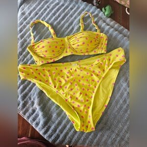 Womens Wild Fable Strawberry print bikini size 16 2x